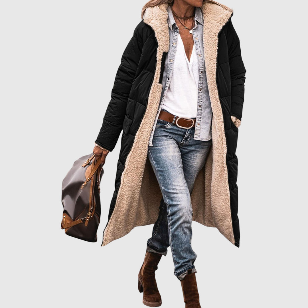 Laluna - Elegantní Oboustranný Kabát pro Ženy