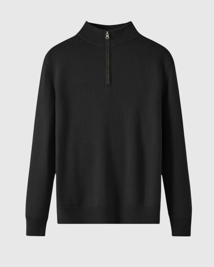 Libuše- Svetr s zipem z merino vlny Capri