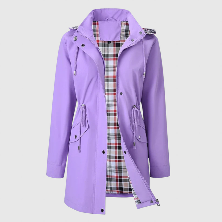 Olivia - Nepromokavá bunda s kostkovanou podšívkou