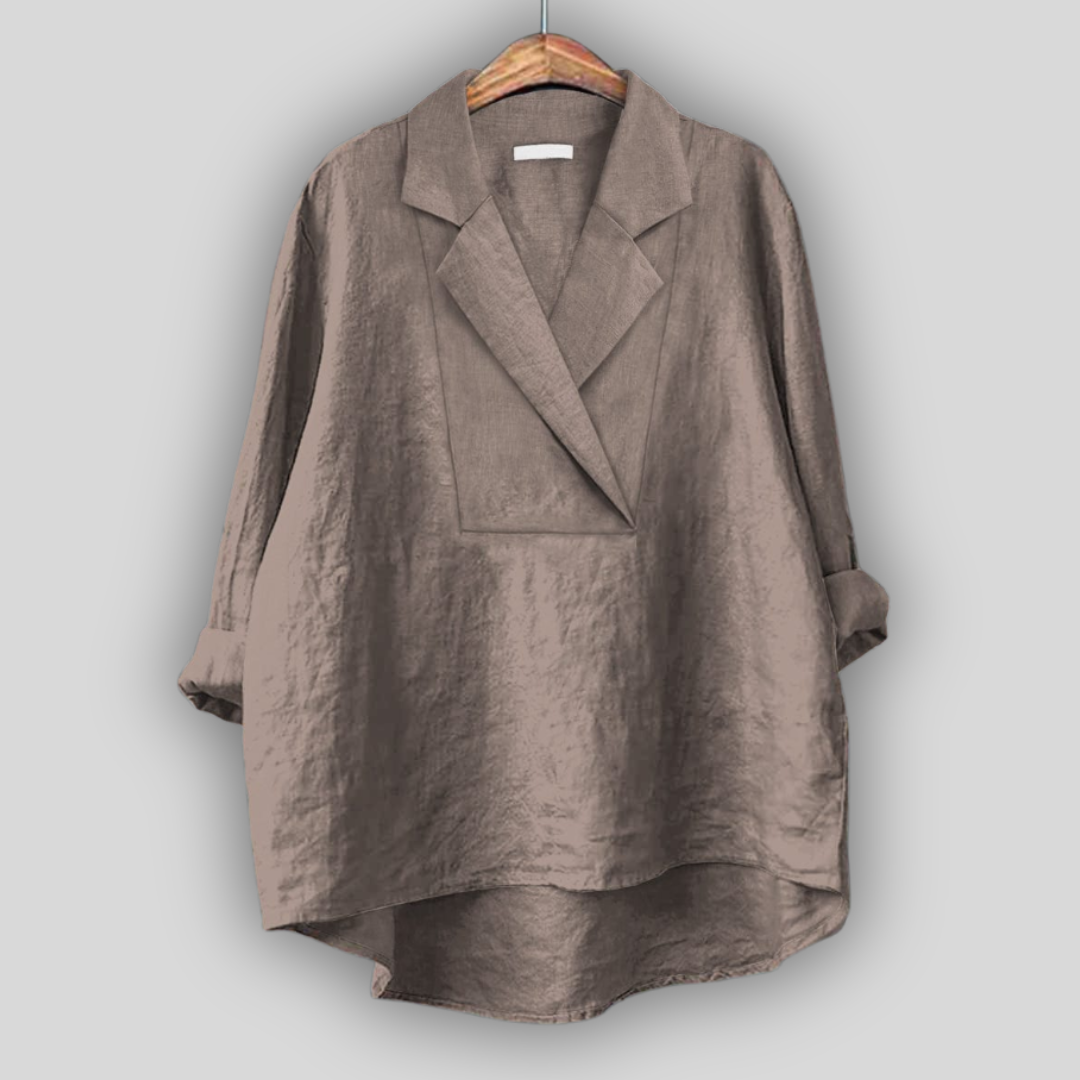 Lněná Blůza “Růžová Aura”