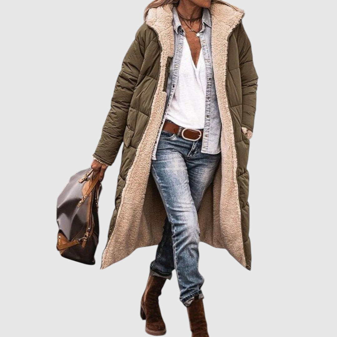 Laluna - Elegantní Oboustranný Kabát pro Ženy