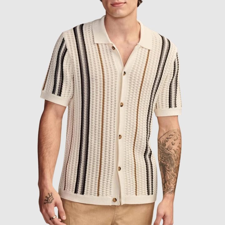 Libuše – Strukturované pletené polo tričko