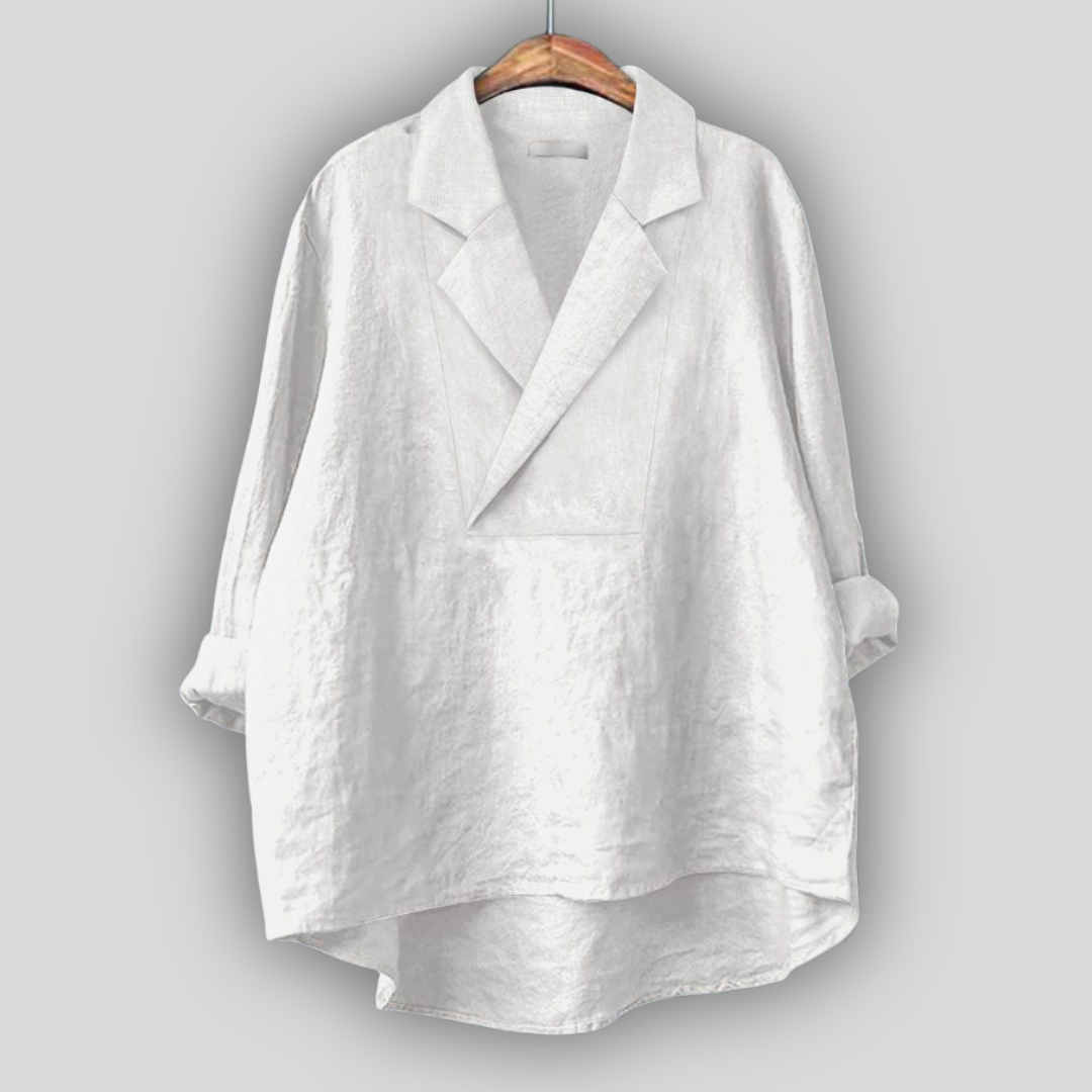 Lněná Blůza “Růžová Aura”