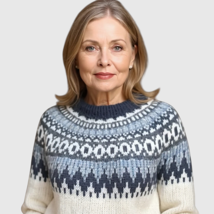 Maecey - Vintage islandský vlněný svetr