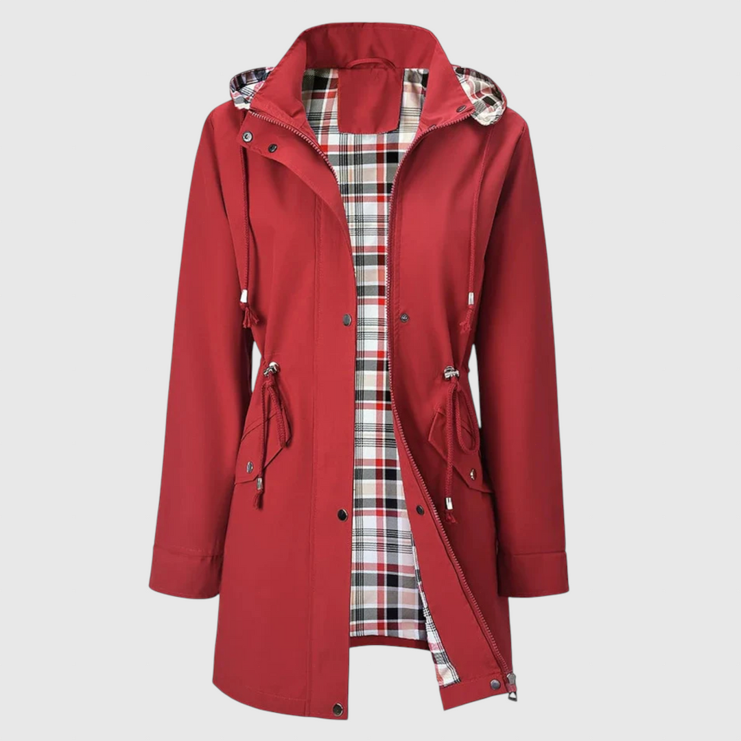 Olivia - Nepromokavá bunda s kostkovanou podšívkou