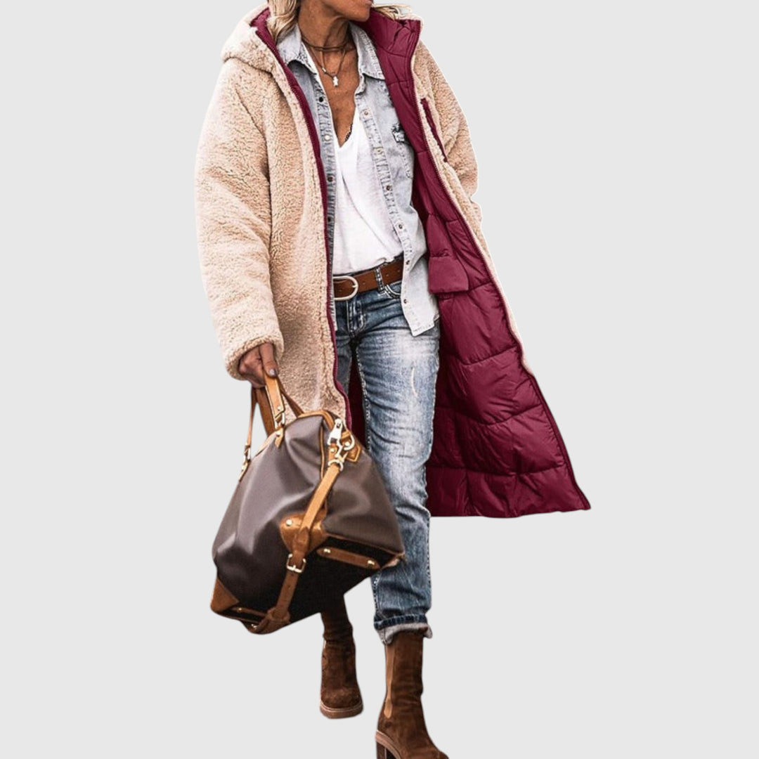 Laluna - Elegantní Oboustranný Kabát pro Ženy