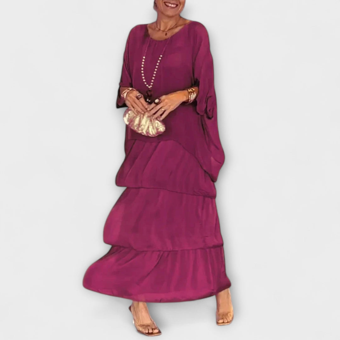 Evelyn - Elegantní šifonové šaty