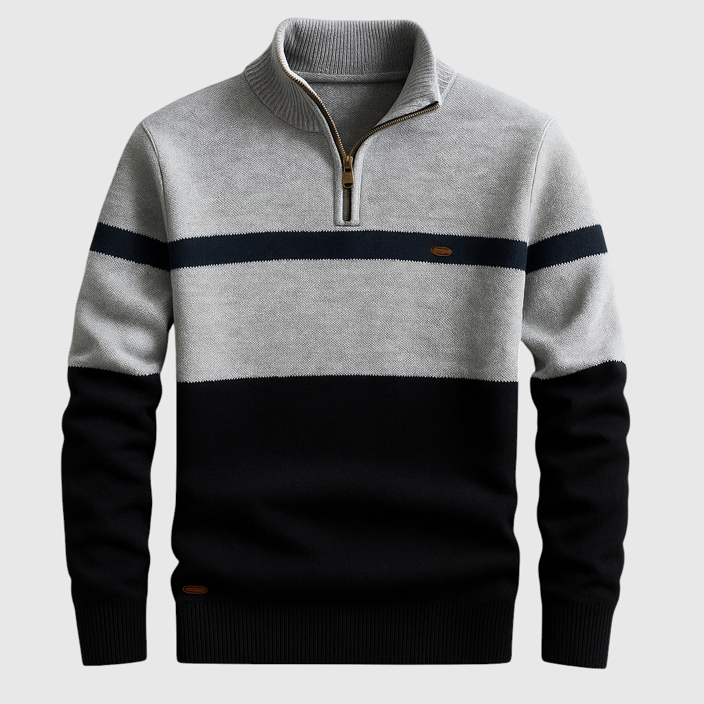 Elston - Svetr Heritage s polovičním zipem