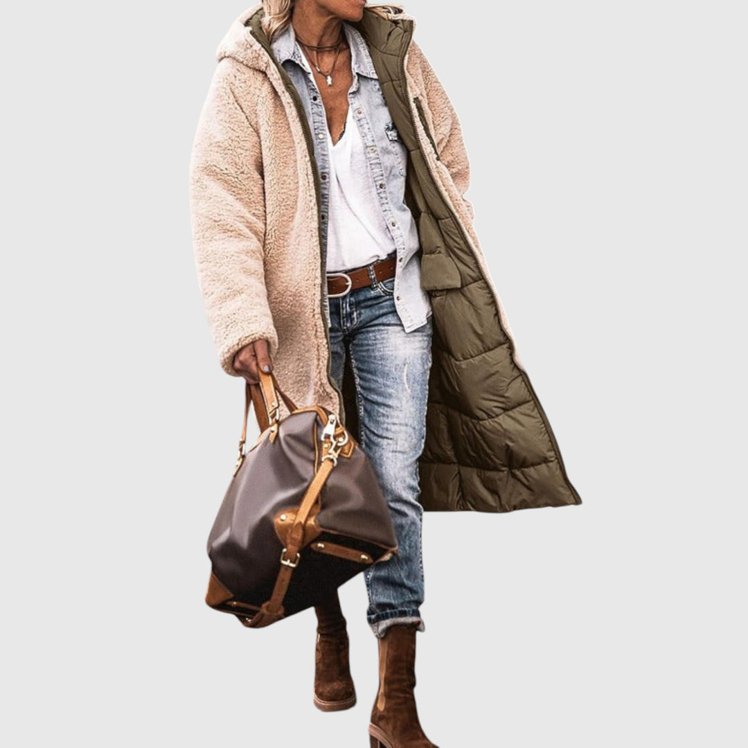 Laluna - Elegantní Oboustranný Kabát pro Ženy