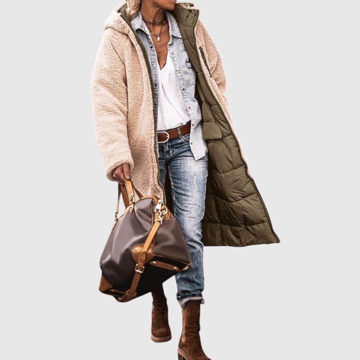 Laluna - Elegantní Oboustranný Kabát pro Ženy