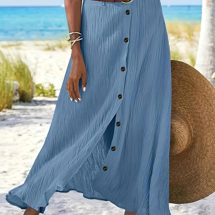 Poloprůhledná midi sukně s rozparkem