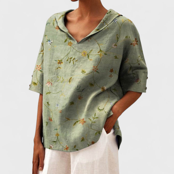 Krista - Elegantní blůza s výstřihem do V