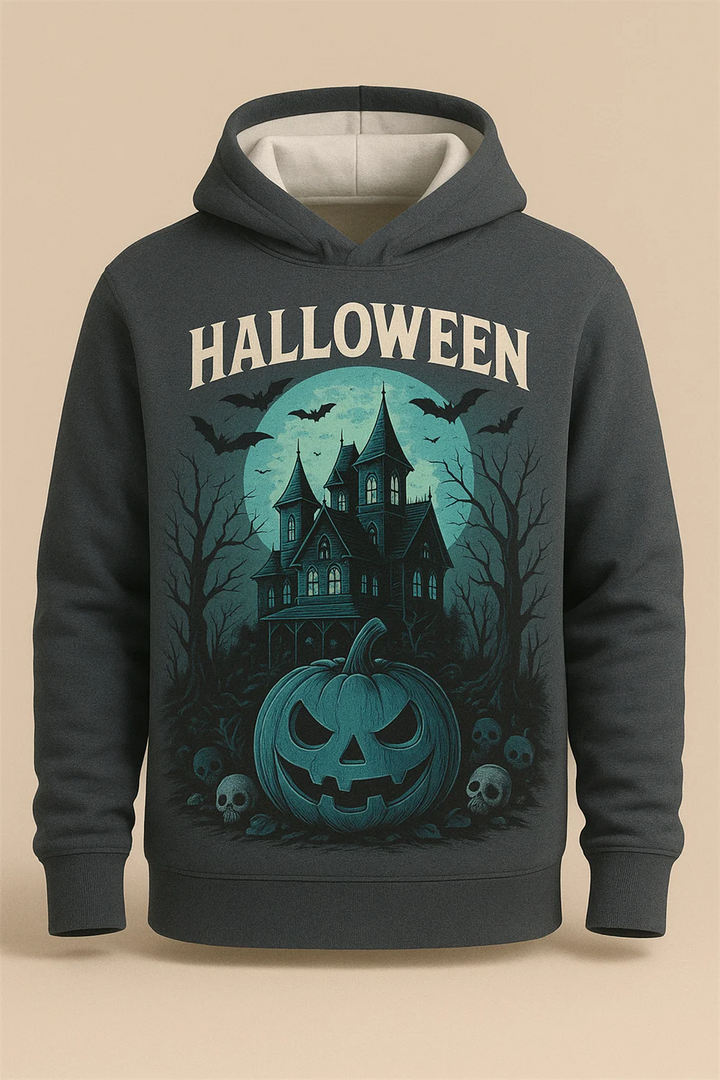 Nové stylové mikiny pánské s potiskem, design Halloween dýně, vzorový design, inovativní volnočasové oblečení Y2k