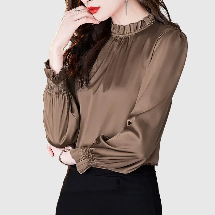 Jana - Elegantní saténová blůza