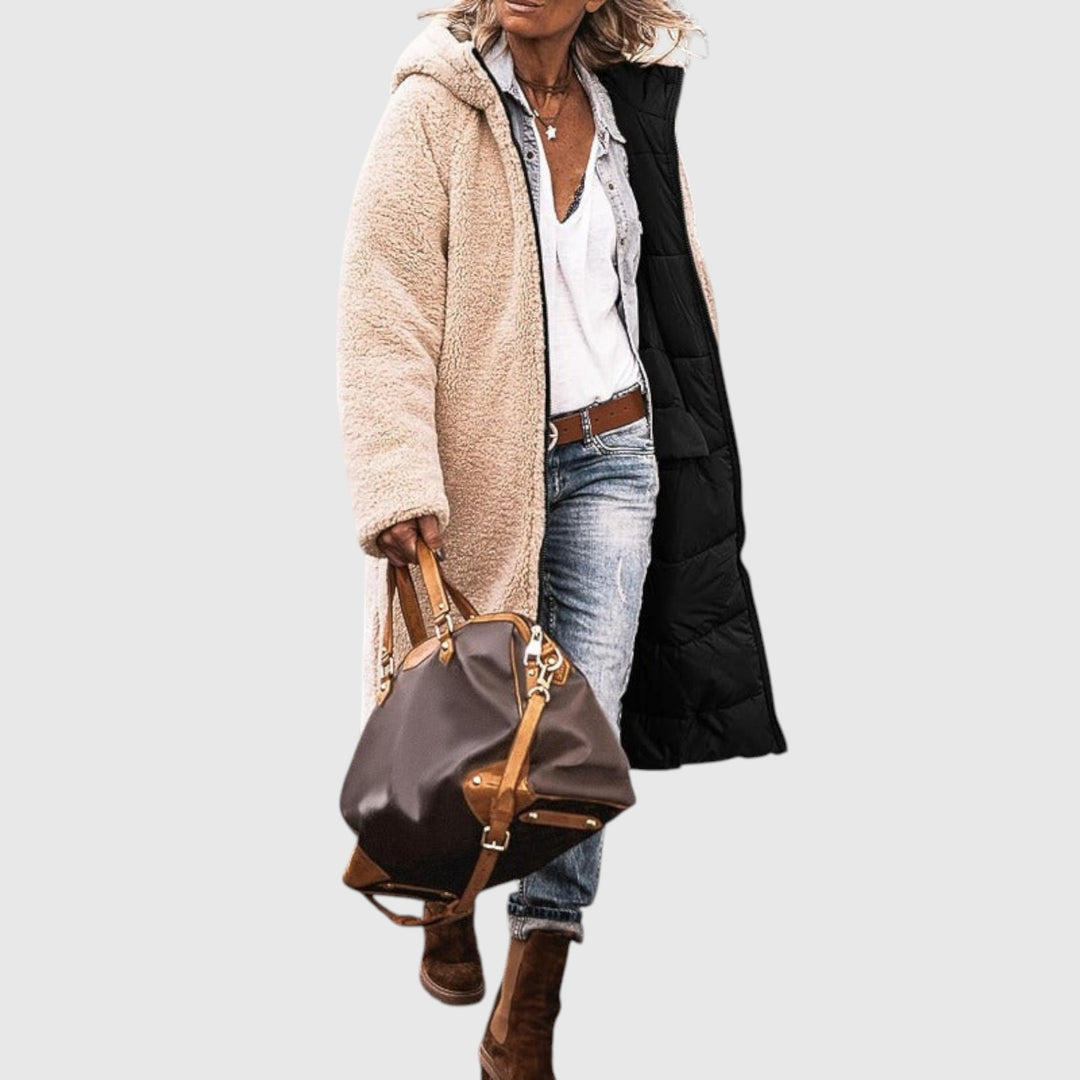 Laluna - Elegantní Oboustranný Kabát pro Ženy