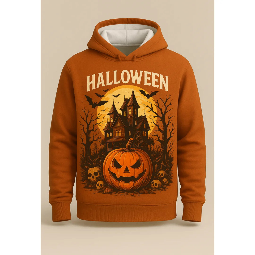 Nové stylové mikiny pánské s potiskem, design Halloween dýně, vzorový design, inovativní volnočasové oblečení Y2k