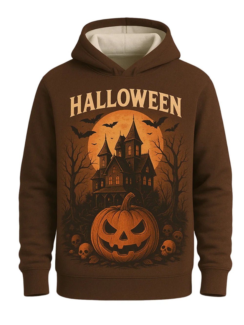 Nové stylové mikiny pánské s potiskem, design Halloween dýně, vzorový design, inovativní volnočasové oblečení Y2k