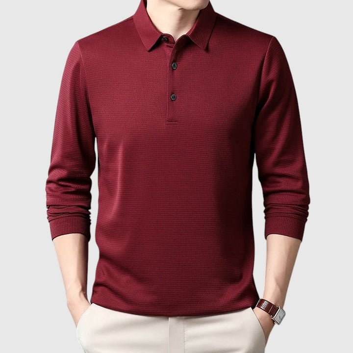 Libuše- Elegantní pánská polo košile s dlouhým rukávem