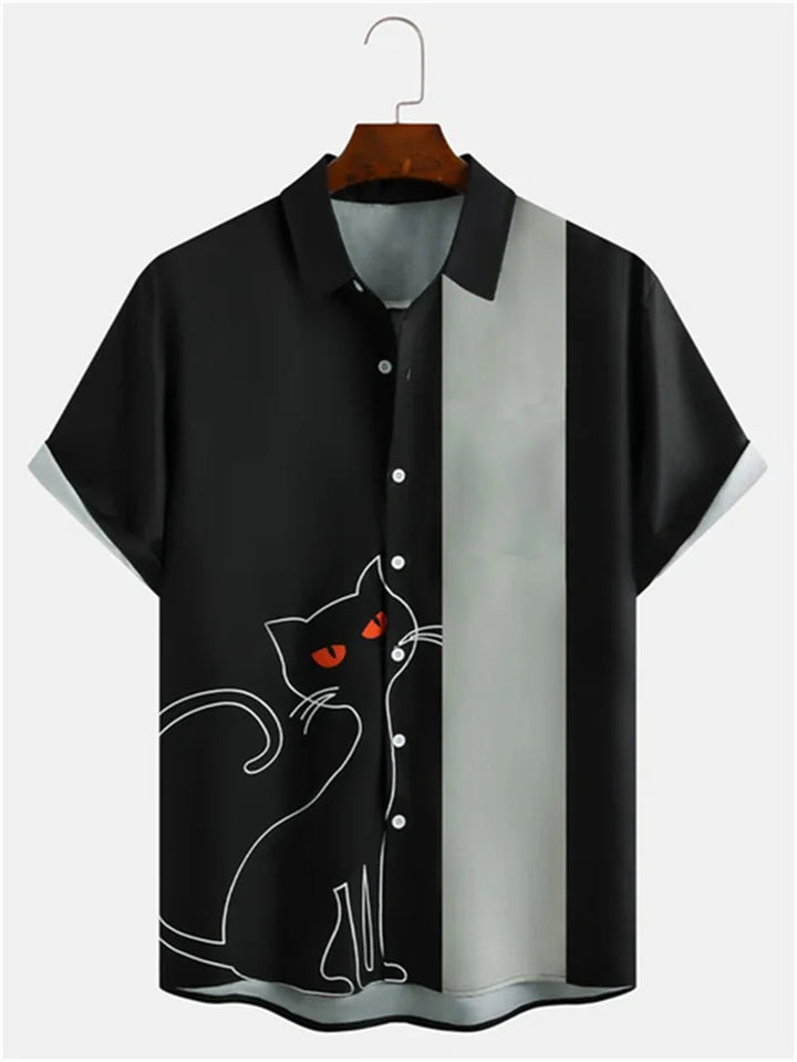 Vintage Pánská Košile Halloween Dýňová Hlava 3D Tisk Pánské Oblečení Léto Casual Hawaii Pláž Hawaiian Harajuku Prázdninová Košile