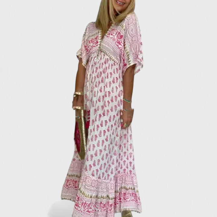 Mabel - Dlouhé květinové Šaty