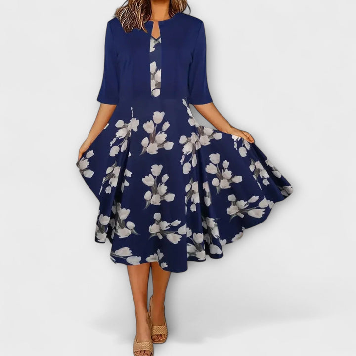 Elegantní midi letní šaty pro ženy s blazerem