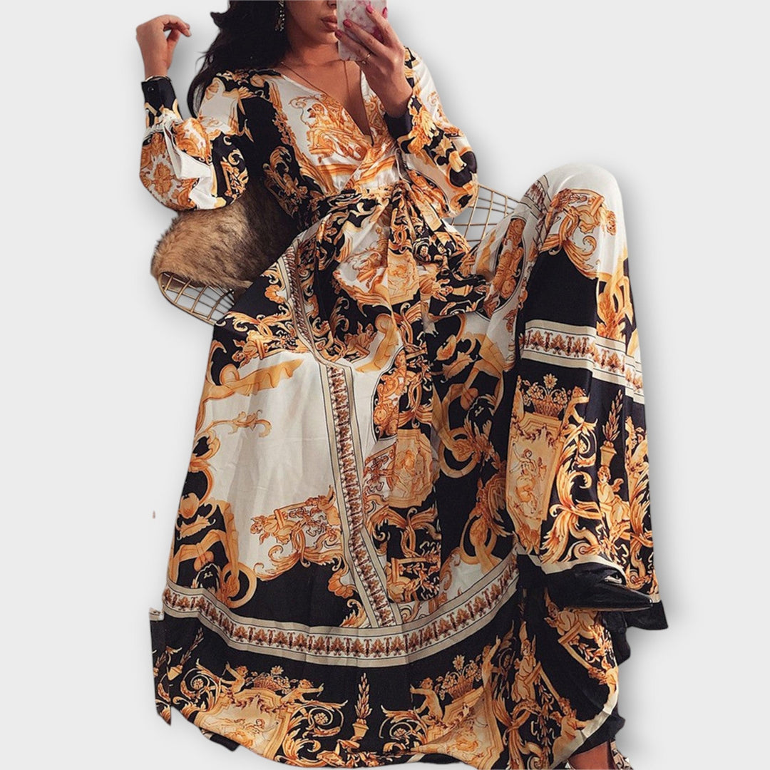 Zavinovací šaty - Boho dámské šaty s rozparkem