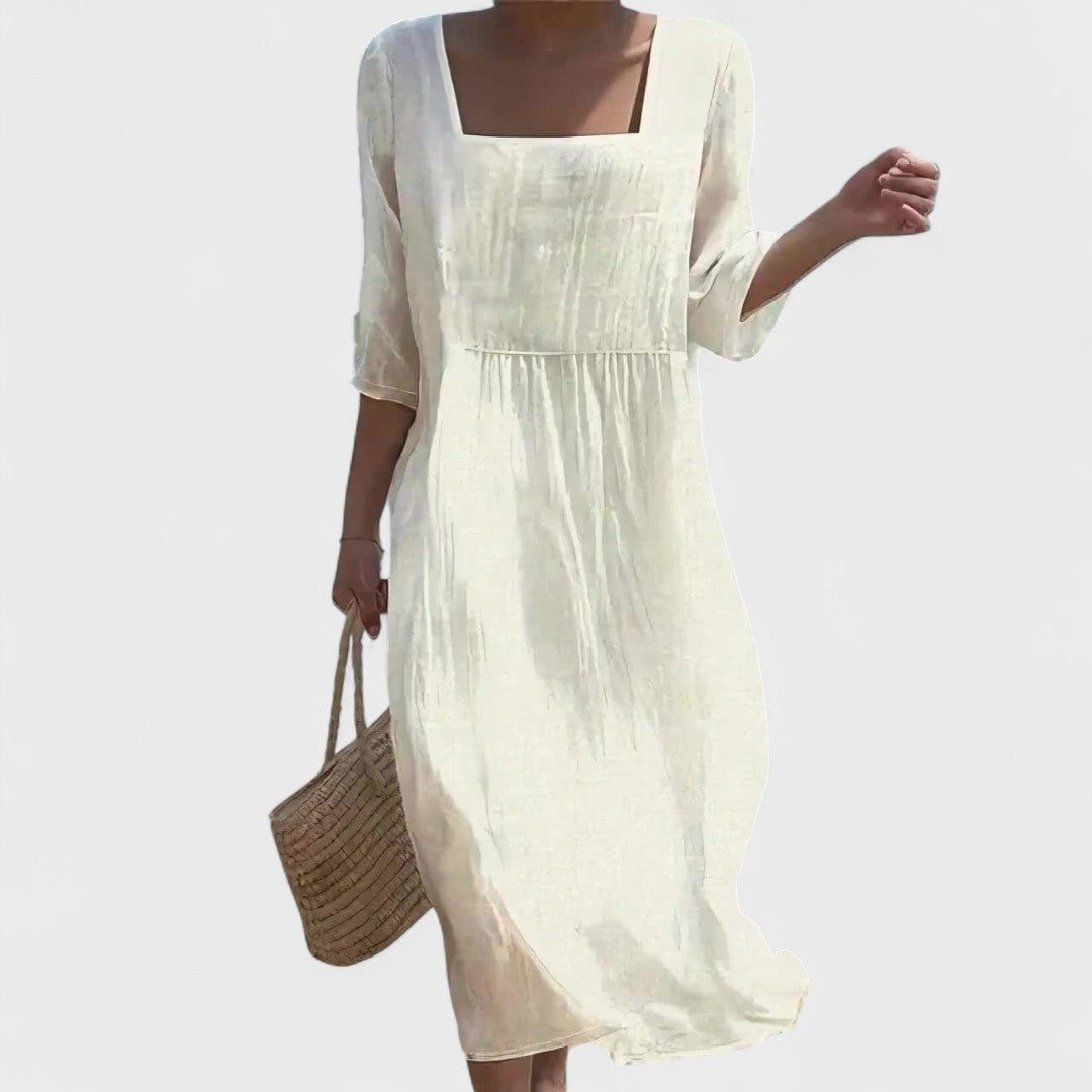 Eva - Lehká Lněná Šaty