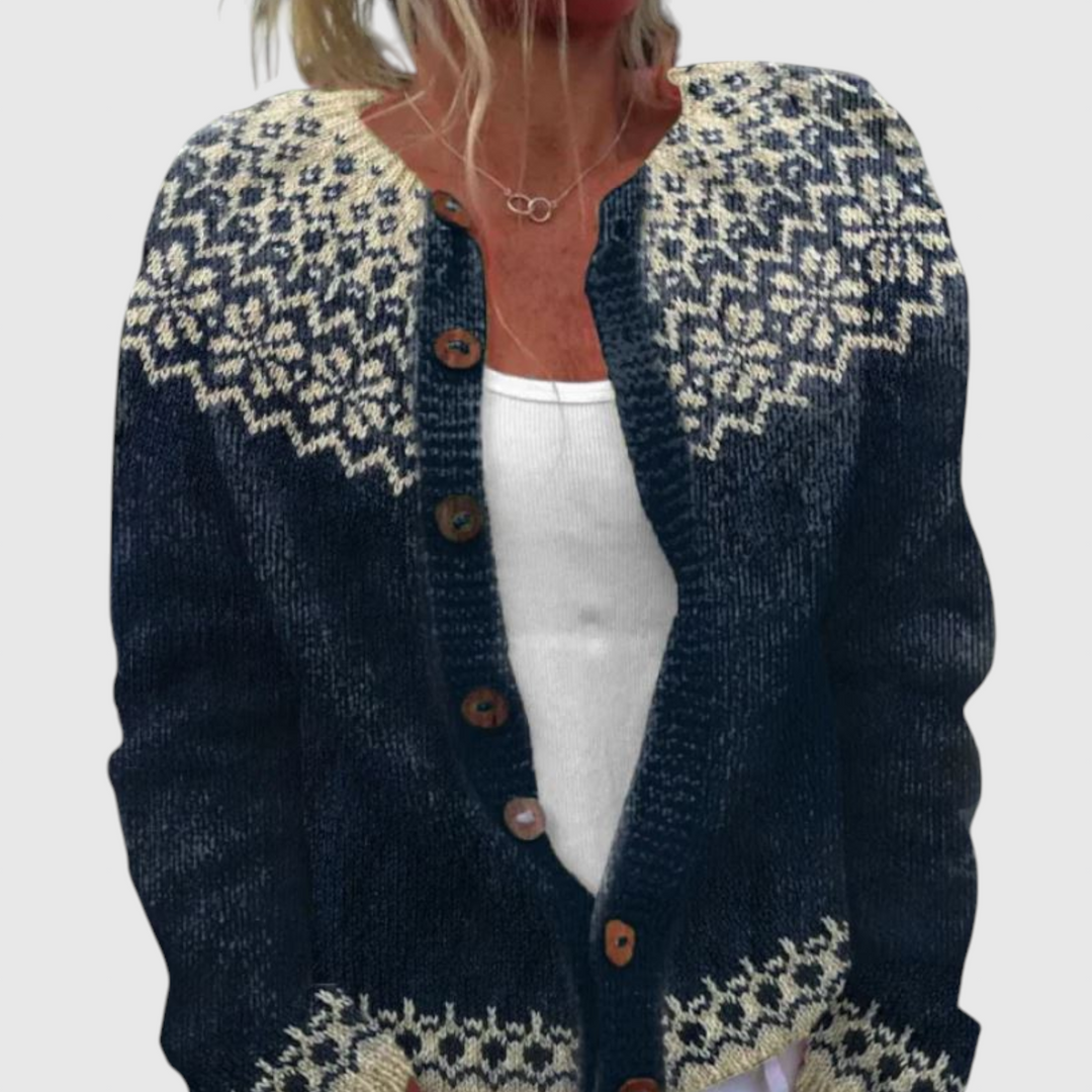 Hadley - Vintage pletený vlněný cardigan
