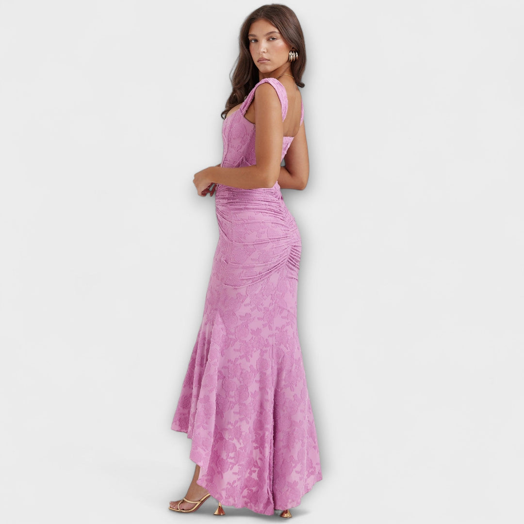 Renske - Dlouhé šaty s elegantním a rafinovaným korzetem