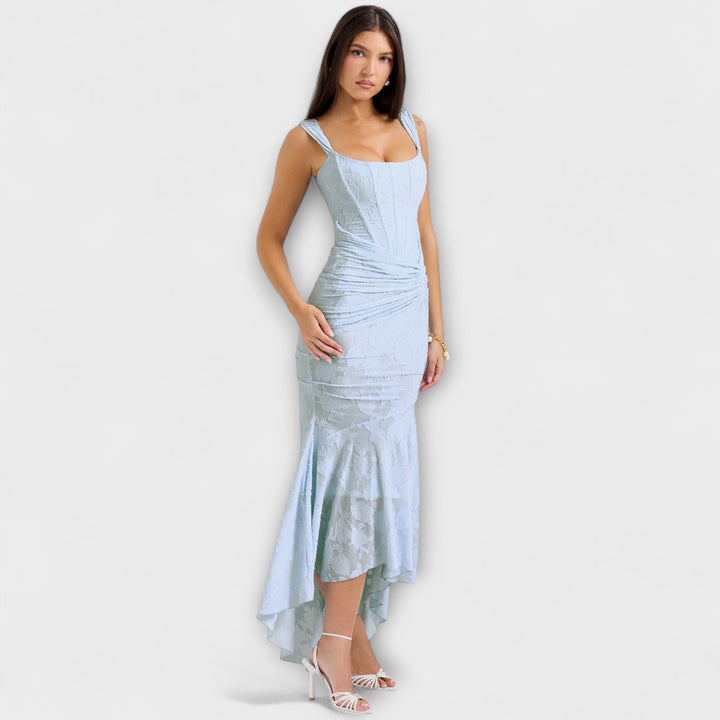 Renske - Dlouhé šaty s elegantním a rafinovaným korzetem