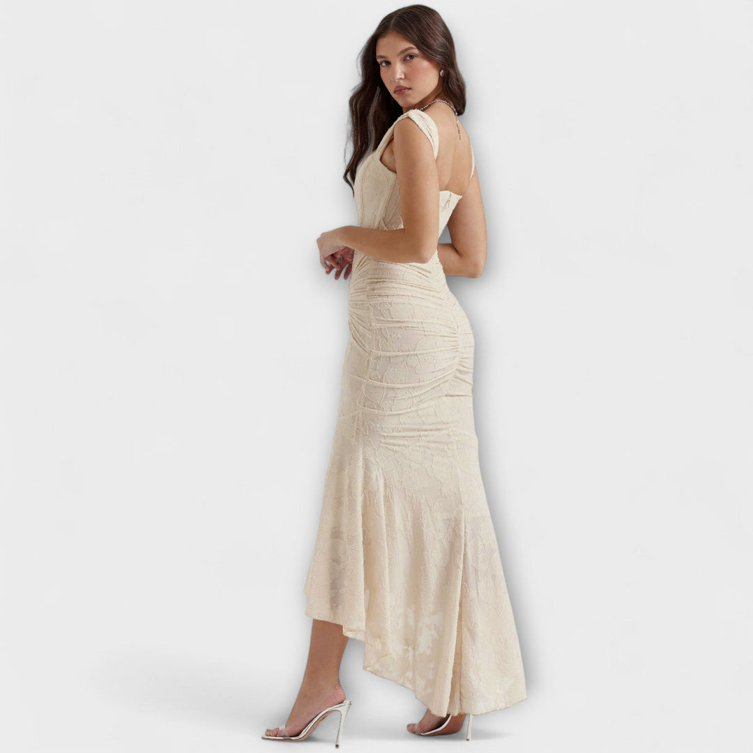 Renske - Dlouhé šaty s elegantním a rafinovaným korzetem