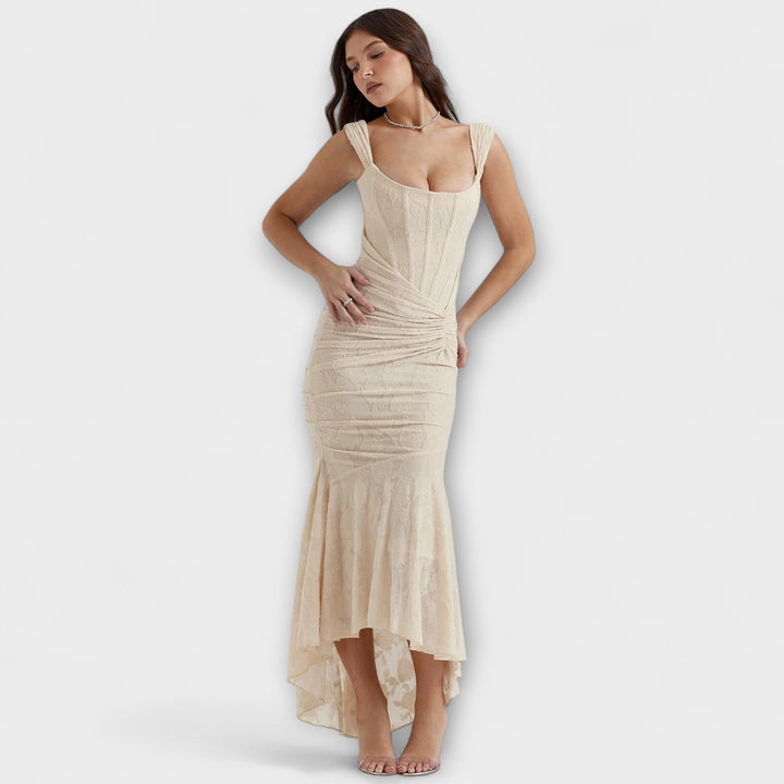 Renske - Dlouhé šaty s elegantním a rafinovaným korzetem