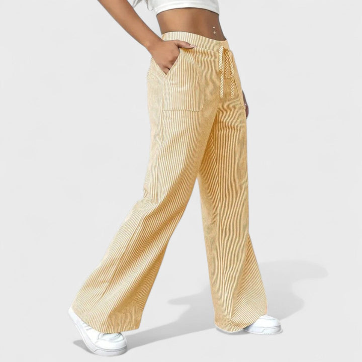 Dominique - Pohodlné Široké Kalhoty