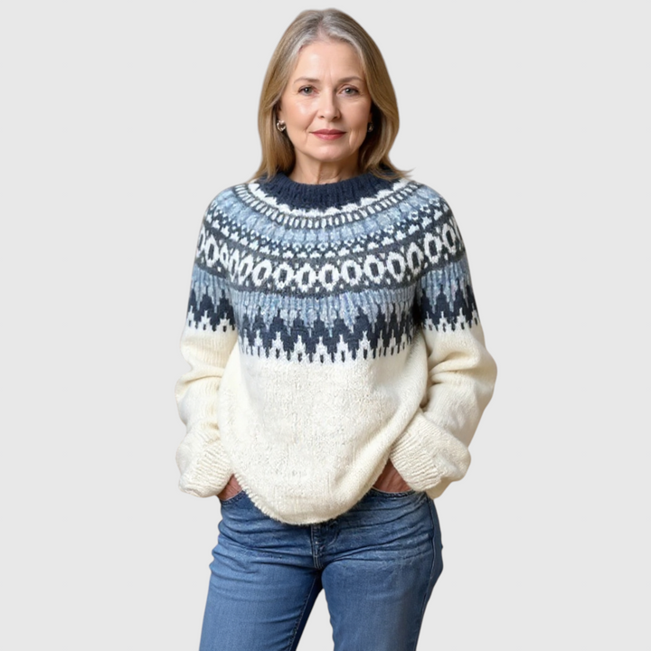 Maecey - Vintage islandský vlněný svetr