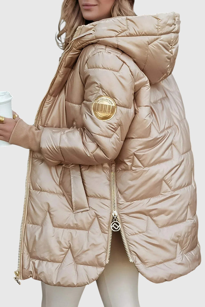 Nolwen – Elegantní dámský kabát s kapucí