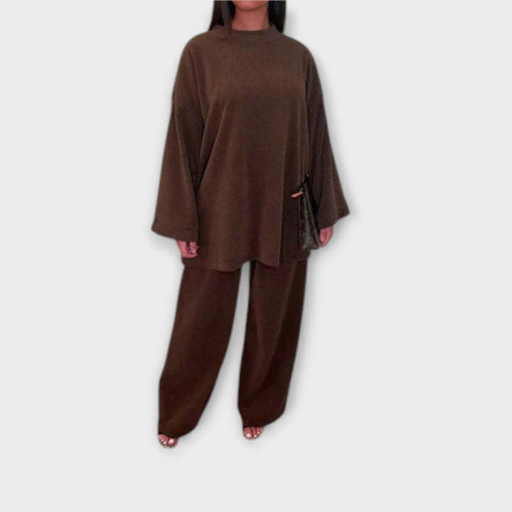 Ingrid - Set v nadměrné velikosti - Žebrovaný styl