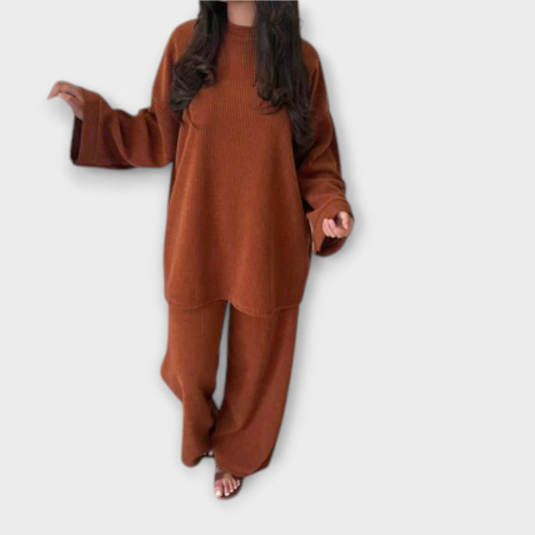 Ingrid - Set v nadměrné velikosti - Žebrovaný styl