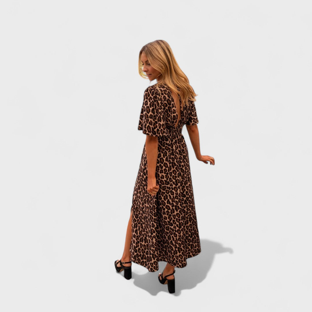 Žaneta - Šaty s Leopardím Vzorem