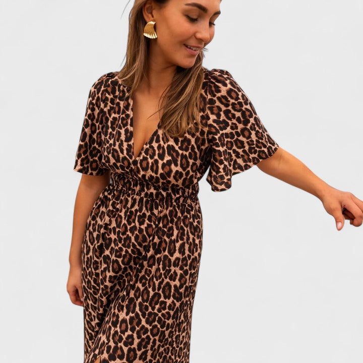 Žaneta - Šaty s Leopardím Vzorem