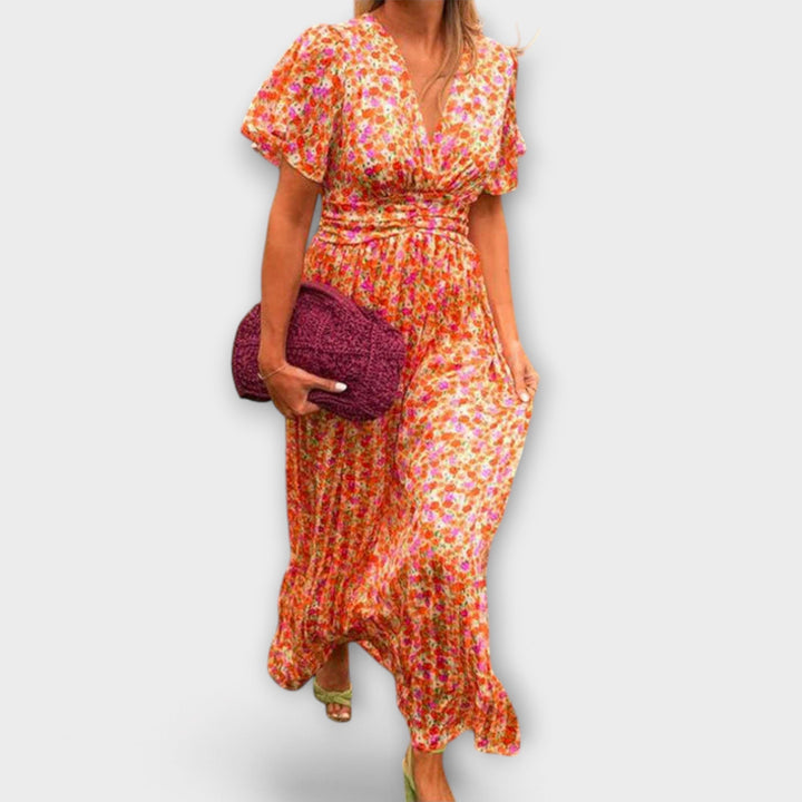 Monika – Klasické Šaty s Výstřihem do V